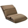 Tumbona de suelo plegable microfibra gris taupe