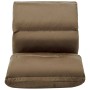 Tumbona de suelo plegable microfibra gris taupe