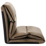 Tumbona de suelo plegable microfibra gris taupe