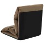 Tumbona de suelo plegable microfibra gris taupe