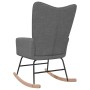 Silla mecedora de tela gris oscura