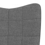Silla mecedora de tela gris oscura