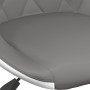Taburetes de cocina 2 unidades cuero sintético gris y blanco