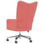 Sillón de relax de terciopelo rosa