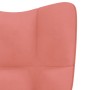 Sillón de relax de terciopelo rosa