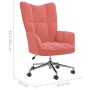 Sillón de relax de terciopelo rosa