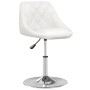 Silla de comedor de cuero sintético blanco