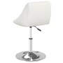 Silla de comedor de cuero sintético blanco