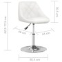 Silla de comedor de cuero sintético blanco