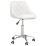 Silla de oficina giratoria de cuero sintético blanco