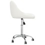 Silla de oficina giratoria de cuero sintético blanco