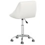 Silla de oficina giratoria de cuero sintético blanco