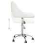 Silla de oficina giratoria de cuero sintético blanco