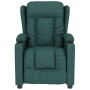 Sillón de masaje de tela verde oscuro