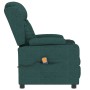Sillón de masaje de tela verde oscuro