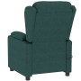 Sillón de masaje de tela verde oscuro