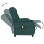 Sillón de masaje de tela verde oscuro