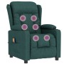 Sillón de masaje de tela verde oscuro