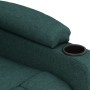 Sillón de masaje de tela verde oscuro