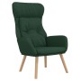 Sillón de relax de tela verde oscuro