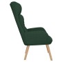 Sillón de relax de tela verde oscuro