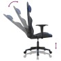 Silla gaming de masaje cuero sintético negro y azul
