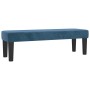 Banco de terciopelo azul oscuro 100x30x30 cm