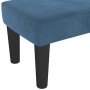 Banco de terciopelo azul oscuro 100x30x30 cm