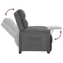 Sillón reclinable de tela gris claro