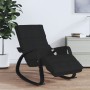 Silla mecedora de tela negro