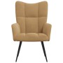 Sillón de relax de terciopelo marrón