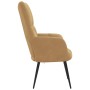 Sillón de relax de terciopelo marrón