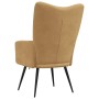 Sillón de relax de terciopelo marrón