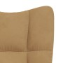 Sillón de relax de terciopelo marrón