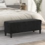 Banco de terciopelo negro 100x35x41 cm