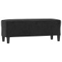 Banco de terciopelo negro 100x35x41 cm