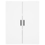 Aparador alto madera contrachapada blanco 69,5x34x180 cm