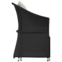 Set de muebles de jardín 2 pzas y cojines ratán sintético negro