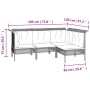 Set de muebles de jardín 4 pzas y cojines ratán sintético gris