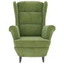Sillón de terciopelo verde claro