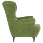 Sillón de terciopelo verde claro