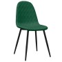 Sillas de comedor 4 unidades terciopelo verde oscuro