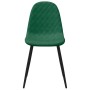 Sillas de comedor 4 unidades terciopelo verde oscuro