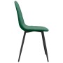 Sillas de comedor 4 unidades terciopelo verde oscuro