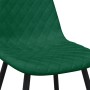 Sillas de comedor 4 unidades terciopelo verde oscuro