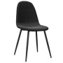 Sillas de comedor 2 unidades terciopelo negro