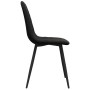 Sillas de comedor 2 unidades terciopelo negro