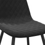 Sillas de comedor 2 unidades terciopelo negro