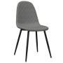 Sillas de comedor 2 unidades terciopelo gris claro