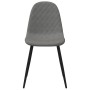 Sillas de comedor 2 unidades terciopelo gris claro